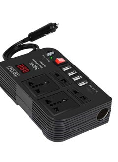 BYGD 300W Car Power Inverter, DC 12V to 220V AC Converter with 4 Charger Outlets and Four 4.1A USB Ports Cigarette Lighter Socket Adapter  - Image 1