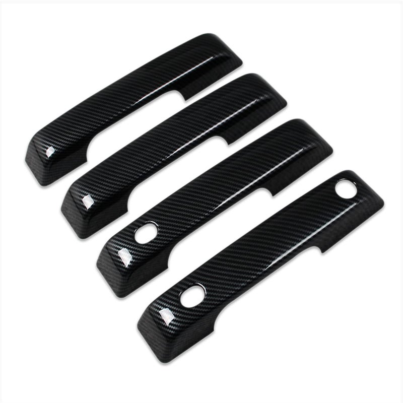 Beautost Fit for Ford F150 2021 2022 2023 2024 2025 2026 F150 Door Handle Cover Trims ABS Carbon Fiber Black - Image 2
