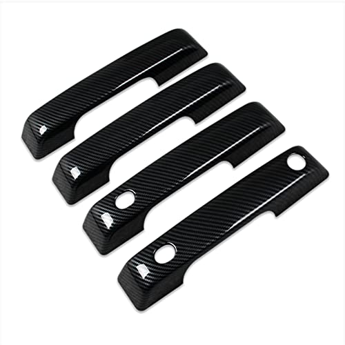 Beautost Fit for Ford F150 2021 2022 2023 2024 2025 2026 F150 Door Handle Cover Trims ABS Carbon Fiber Black - Image 1