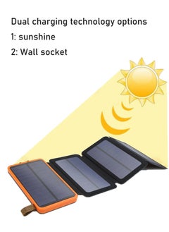 XiuWoo 20000mAh Solar Power Bank Ip67 Strong Waterproof Mobile Phone Portable Phone Charger Fast Charging with Compass and Bright Flashlight for Outdoor Camping,Adventure Emergency Power Bank  - Image 5