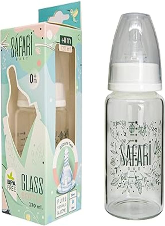 Safari Safari glass feeding bottle 120 ml 1 piece +0 m 