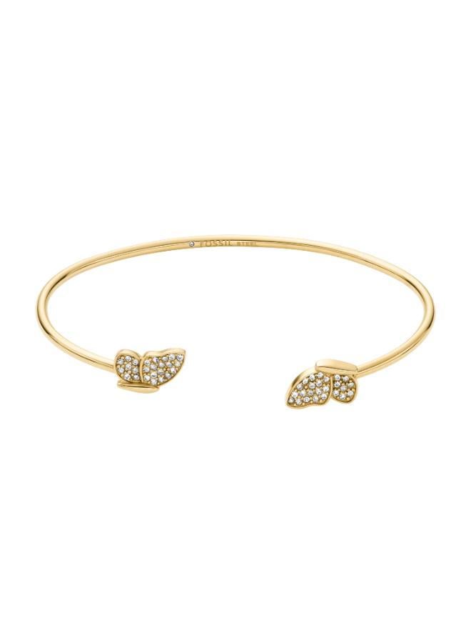 فوسيل سوار فراشة مطلي بالذهب من الفولاذ المقاوم للصدأ - Image 1