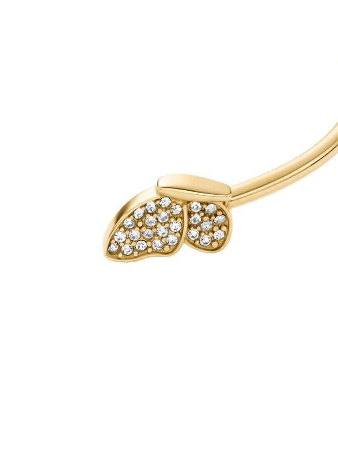 فوسيل سوار فراشة مطلي بالذهب من الفولاذ المقاوم للصدأ - Image 2