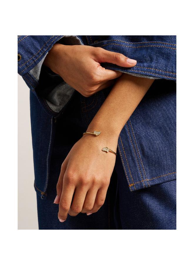 فوسيل سوار فراشة مطلي بالذهب من الفولاذ المقاوم للصدأ - Image 4