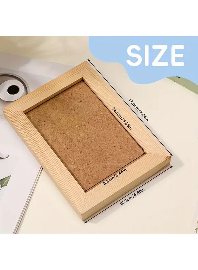 Wood Color Picture Frame With Stand For Smartphone Tablet Photo Display - Image 3