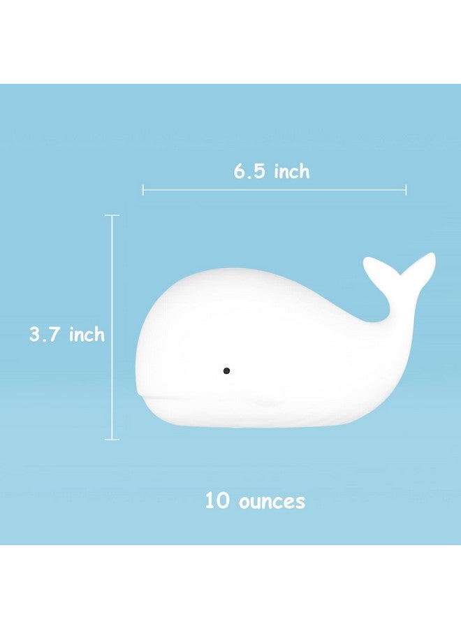 TriPro Whale Silicone Nursery Night Light Beach Room Decor Desk Lamp Toys,Bedroom Decorations Gifts for Toddlers,Girls And Boys ,Baby,Kids,Teens'' - Image 4