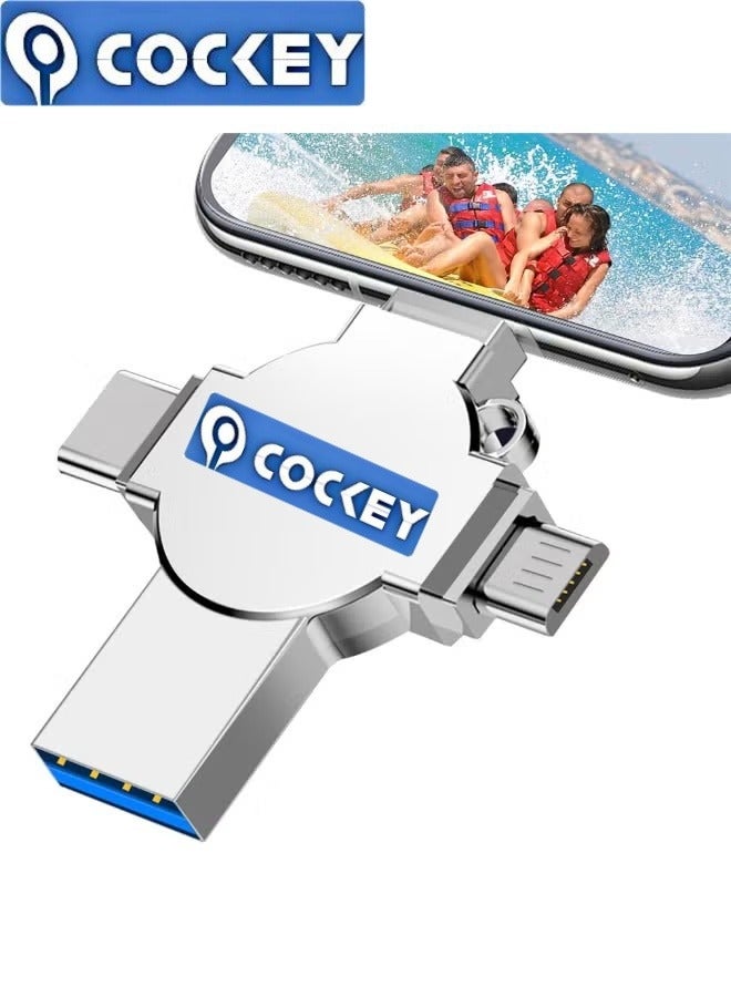 COCKEY Flash drive for iPhone 2TB, photo stick USB flash drive 2000GB, memory stick USB 3.0 high-speed thumb drive, portable jump drive, storage device, external storage for smartphones/laptops/PCS /Android - Image 1