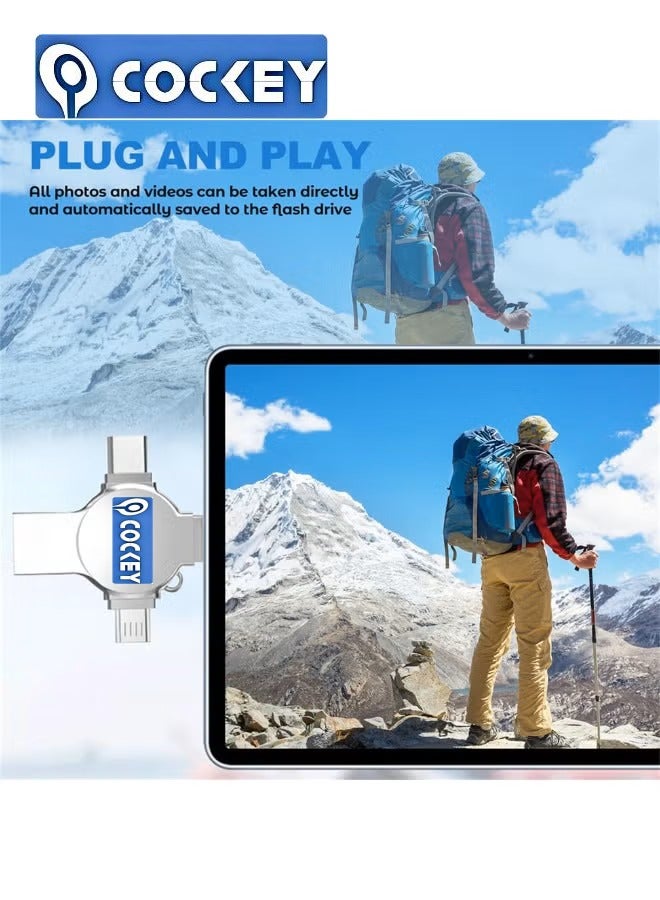 COCKEY Flash drive for iPhone 2TB, photo stick USB flash drive 2000GB, memory stick USB 3.0 high-speed thumb drive, portable jump drive, storage device, external storage for smartphones/laptops/PCS /Android - Image 5