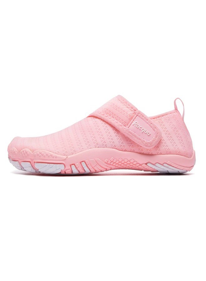 Racqua Kids Water Shoes Girls Quick Dry Lightweight Sport Beach Aqua Shoes Barefoot Outdoor Swim Pool Walking Boating Surfing Shoes Little Kid Pink 13 - Image 4