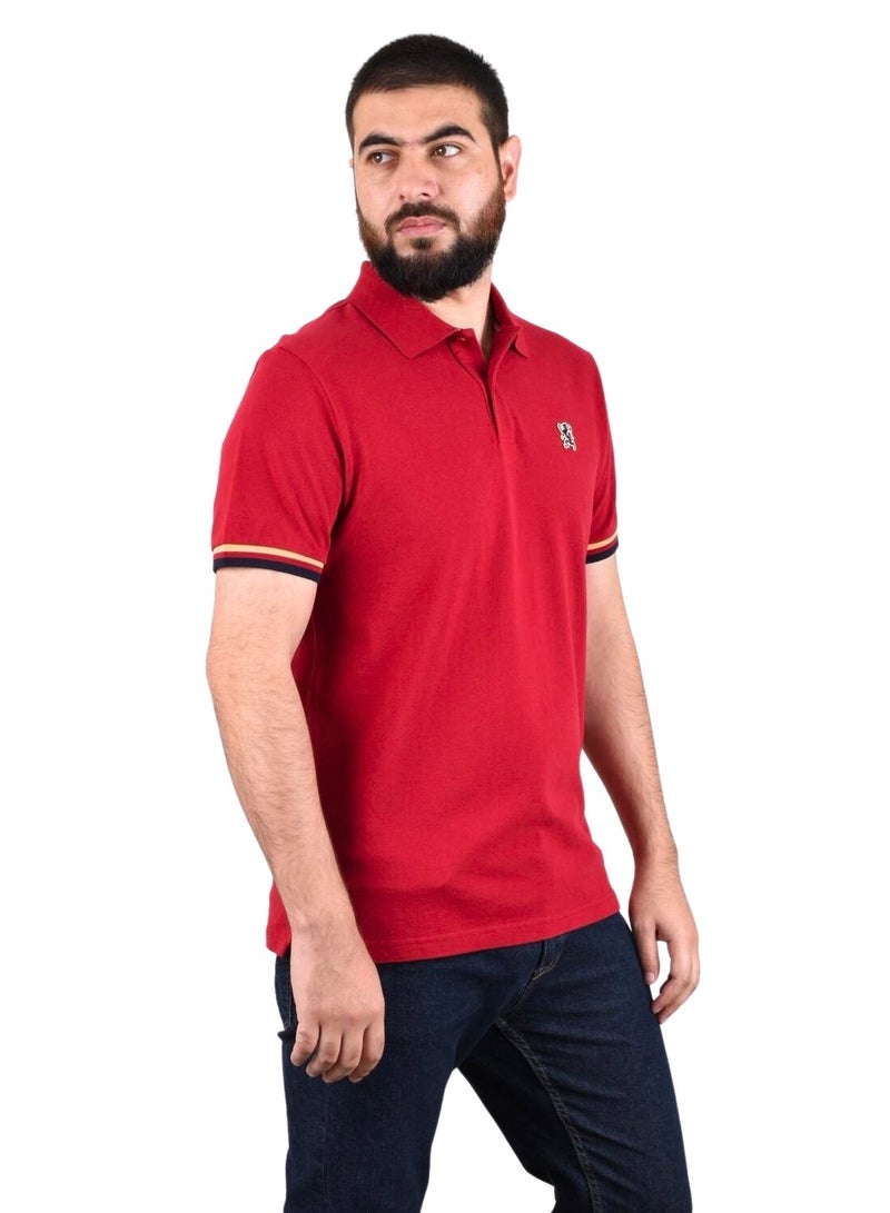 GIORDANO Giordano Men's Performance Polo Red  - Image 3
