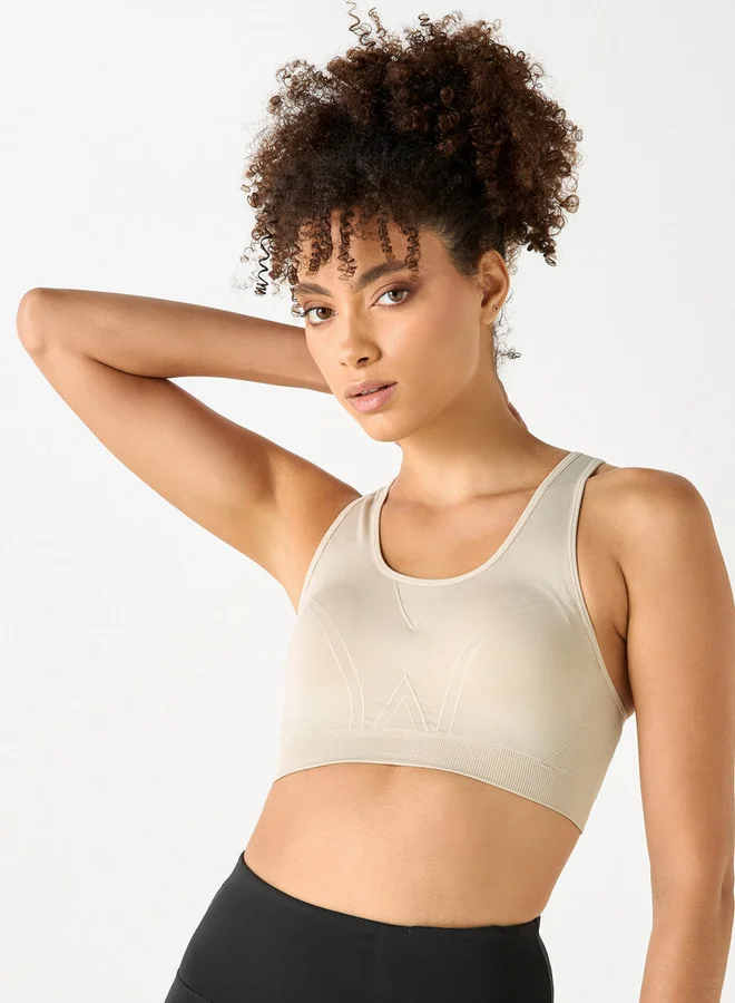 ادوت من سبلاش حمالة صدر رياضية بنمط رايسر مع نسيج بارز