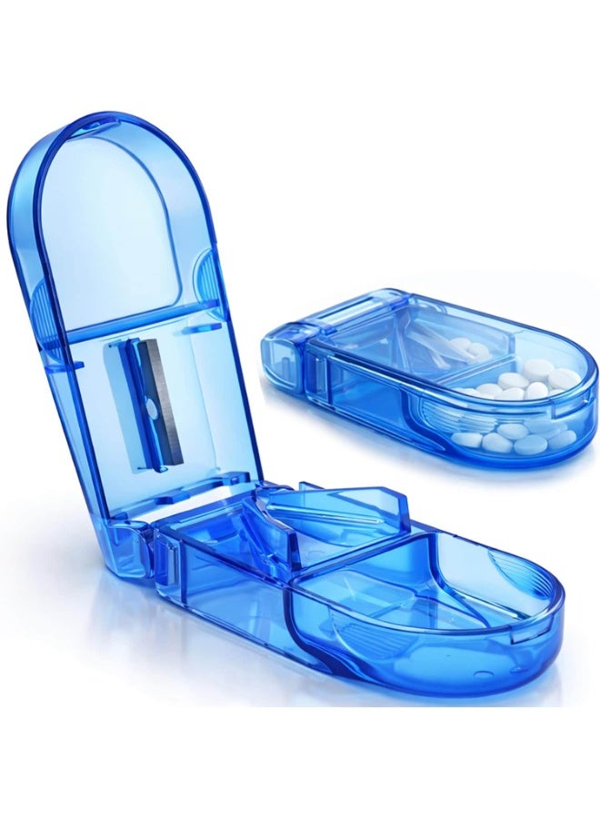 فارما لايف قاطع حبوب مع تخزين محمول فارما لايف FL304 أزرق - Image 3
