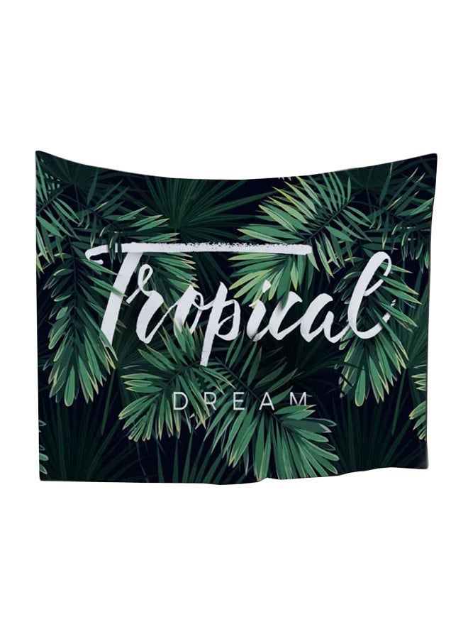 NIBEMINENT 3D Printed Wall Hanging Tapestry Black/Green 150 x 200cm