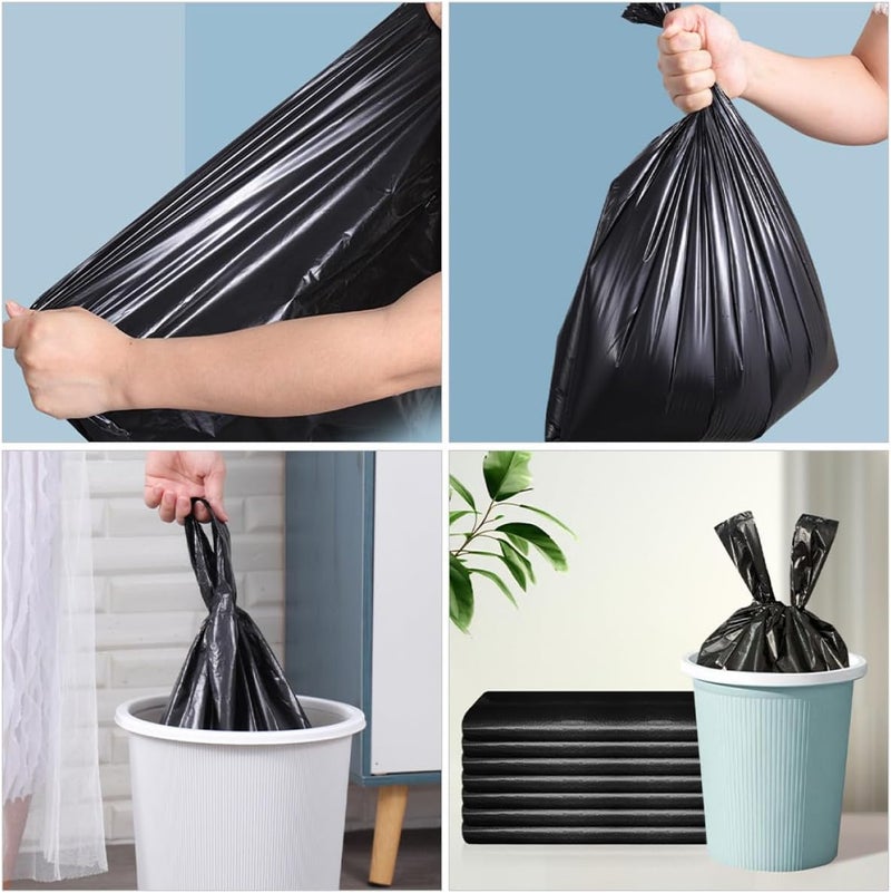 200pcs Black Kitchen Trash Bags 48.5x31cm Thickened Plastic Garbage Bags for Bathroom Bedroom Home Use Sturdy Household Waste Liners - Image 2