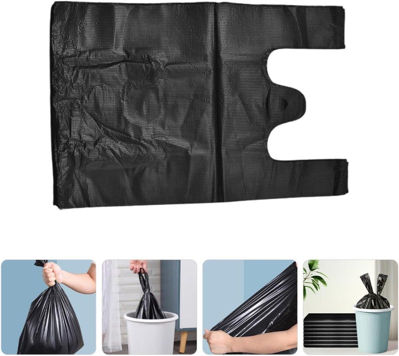 200pcs Black Kitchen Trash Bags 48.5x31cm Thickened Plastic Garbage Bags for Bathroom Bedroom Home Use Sturdy Household Waste Liners - Image 4