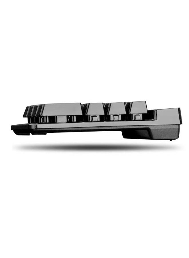 USB Wireless Bluetooth Numeric Keyboard Mini Keypad Suspended Mechanical Feel 19 Key Financial Accounting Cipher-Color:Wireless USB Version [black]]  - Image 3