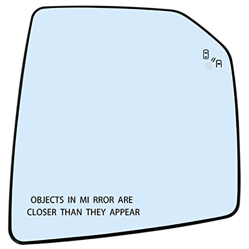 SKARUMMER Passenger Right Side Heated Blind Spot Detection System Mirror Replacement for 2015 2016 2017 2018 2019 2020 Ford F150 Side Mirror - Side View Heated Convex Mirror Glass with Rear Holder - Image 1