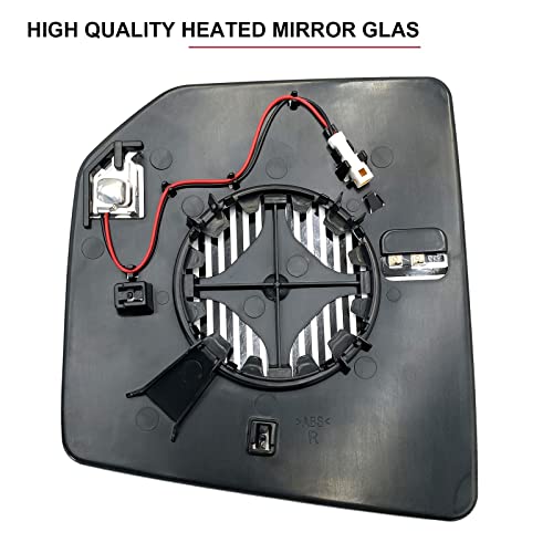 SKARUMMER Passenger Right Side Heated Blind Spot Detection System Mirror Replacement for 2015 2016 2017 2018 2019 2020 Ford F150 Side Mirror - Side View Heated Convex Mirror Glass with Rear Holder - Image 2