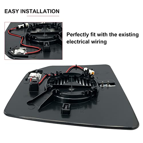 SKARUMMER Passenger Right Side Heated Blind Spot Detection System Mirror Replacement for 2015 2016 2017 2018 2019 2020 Ford F150 Side Mirror - Side View Heated Convex Mirror Glass with Rear Holder - Image 4