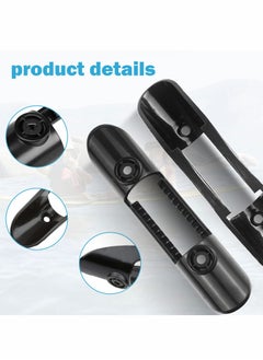 Excefore Kayak Paddle Clip Universal Kayak Paddle Mount Holder Clip and Fishing Net Clip with Hardware, Black Kayak Accessories(Including Screws, Pack of 2)  - Image 5
