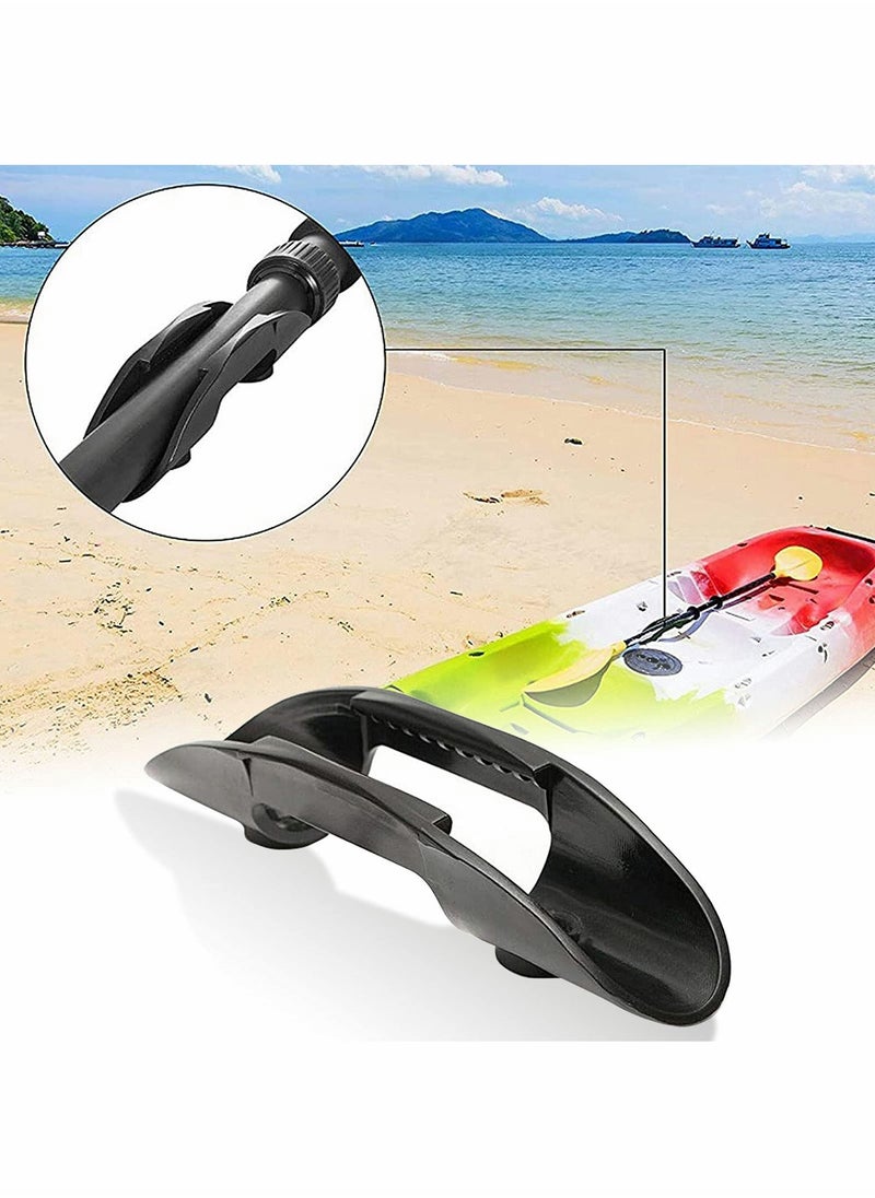 Excefore - Kayak Paddle Clip Universal Kayak Paddle Mount Holder Clip and Fishing Net Clip with Hardware, Black Kayak Accessories(Including Screws, Pack of 2) - Image 1