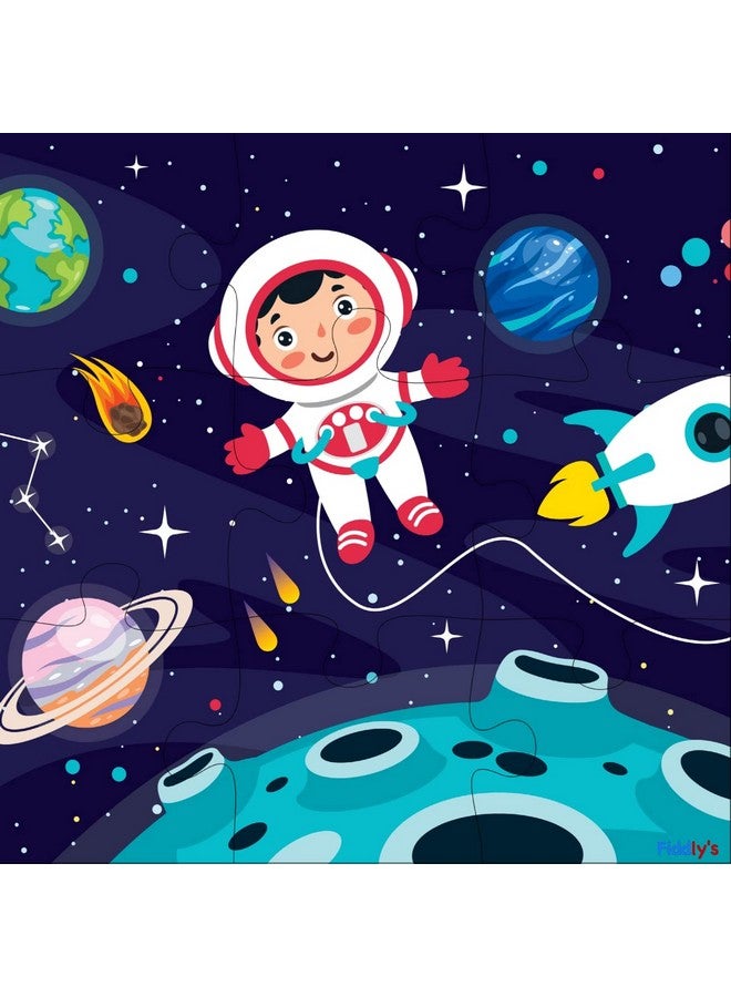 Fiddlys Wood Jigsaw Puzzles for Kids & Children -9 Pieces Age 3+ (Travel Pack of 4) - Image 3