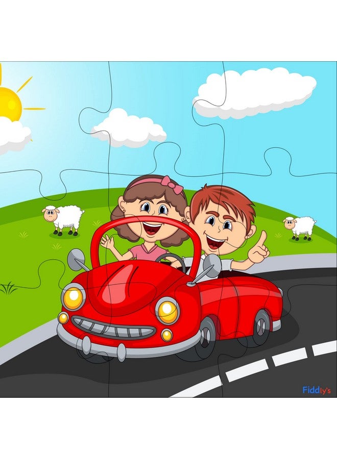 Fiddlys Wood Jigsaw Puzzles for Kids & Children -9 Pieces Age 3+ (Travel Pack of 4) - Image 4