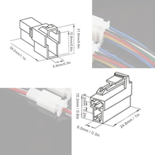 KIMISS Electrical Automotive Wire Connector, T-Type 2 Power Plug Male Female Socket Plug and Terminals Kit Fit for Kenwood FT-7800R, FT-8800R, FT-8900R - Image 2