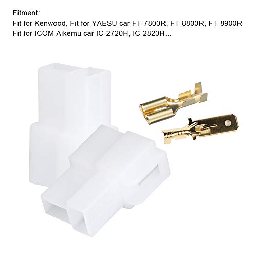 KIMISS Electrical Automotive Wire Connector, T-Type 2 Power Plug Male Female Socket Plug and Terminals Kit Fit for Kenwood FT-7800R, FT-8800R, FT-8900R - Image 5