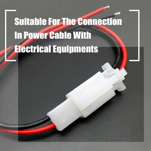 KIMISS Electrical Automotive Wire Connector, T-Type 2 Power Plug Male Female Socket Plug and Terminals Kit Fit for Kenwood FT-7800R, FT-8800R, FT-8900R - Image 3