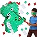 Hollowfly 20 Inches Large Piata for Birthday Party with a Blindfold and Bat Piata Birthday Party Decorations for Kids Anniversary Game SuppliesDinosaur - Image 2
