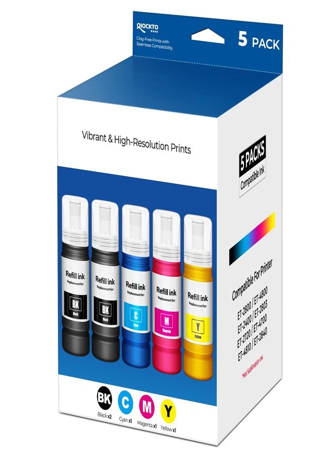 QIOCKTO 522 Refill Ink Bottle, 5 Pack(2BK C M Y) - Image 1