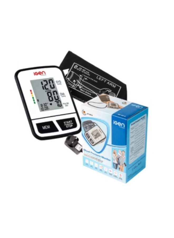 جهاز قياس ضغط الدم الأوتوماتيكي بالكامل BP 100 N - جهاز رقمي لقياس ضغط الدم من أعلى الذراع مع قياس دقيق وشاشة عرض كبيرة ووظيفة ذاكرة