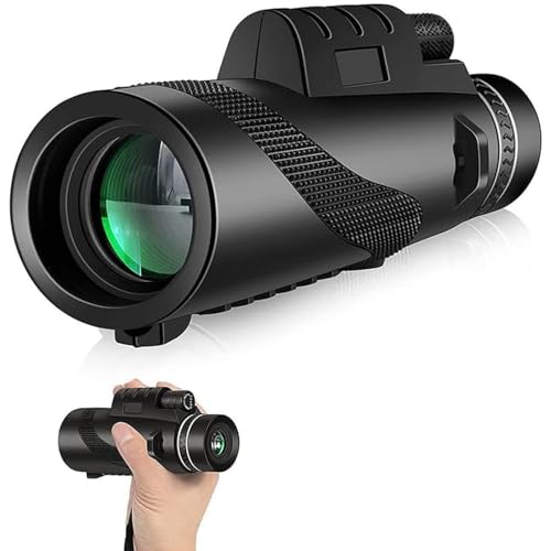 Styxon 80 X 100 Outdoor Portable Monocular Telescope for Watching Hunting Camping Travel Scenery Outdoor, Camping, Sighting | 15.0 x 5.2 x 4.2 cm | Black - Image 1