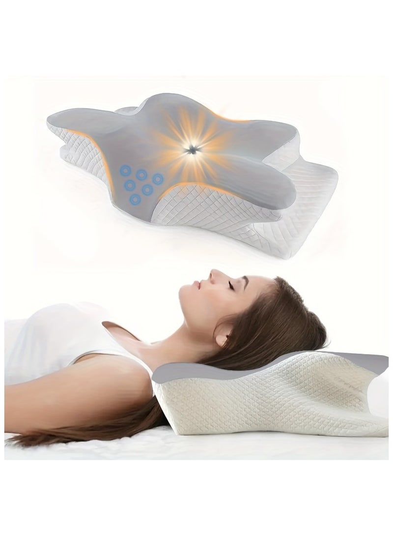 1pc Cervical Pillow – Slow Rebound Cool Soft Foam, Ergonomic Orthopedic Contour Neck Support Pillow for Side, Back & Stomach Sleeping – Breathable & Machine Washable Cover – Ideal for Pain Relief & Deep Sleep, Perfect Gift for Parents and Girlfriends  - Image 2