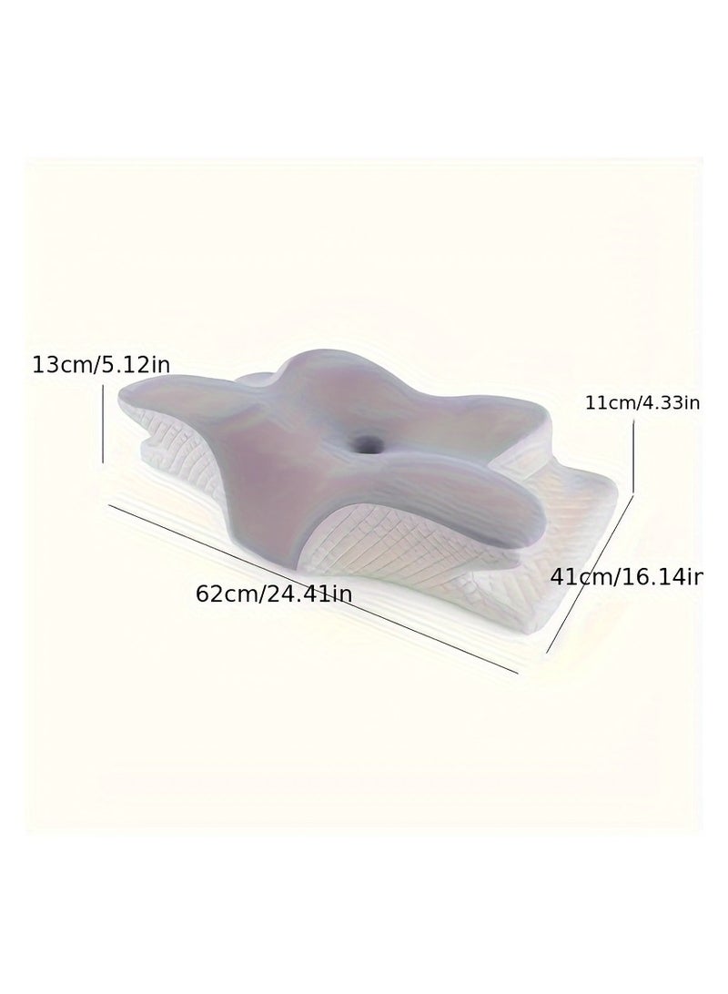 1pc Cervical Pillow – Slow Rebound Cool Soft Foam, Ergonomic Orthopedic Contour Neck Support Pillow for Side, Back & Stomach Sleeping – Breathable & Machine Washable Cover – Ideal for Pain Relief & Deep Sleep, Perfect Gift for Parents and Girlfriends  - Image 3