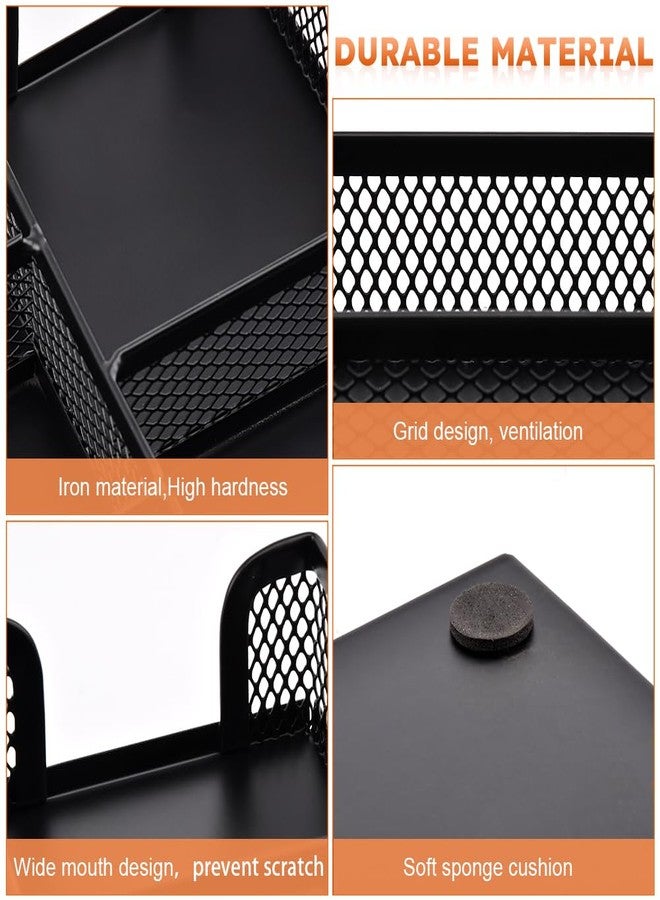 Trasylph Desk Drawer Organizer Tray,11.02 x 6.1 x 1.46inch 6 Compartments Metal Mesh Dividers,Desk Organizers Storage Tray for Pens Organizer,for Desk Drawer Tray Box Accessories - Image 4
