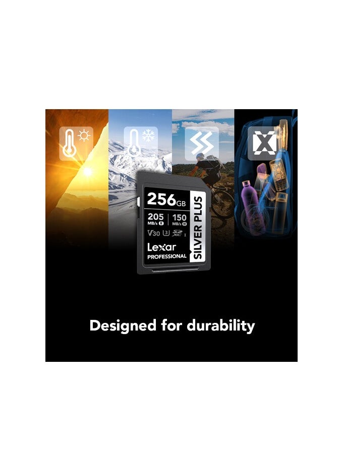Lexar 256GB Professional SILVER PLUS UHS-I SDXC Memory Card