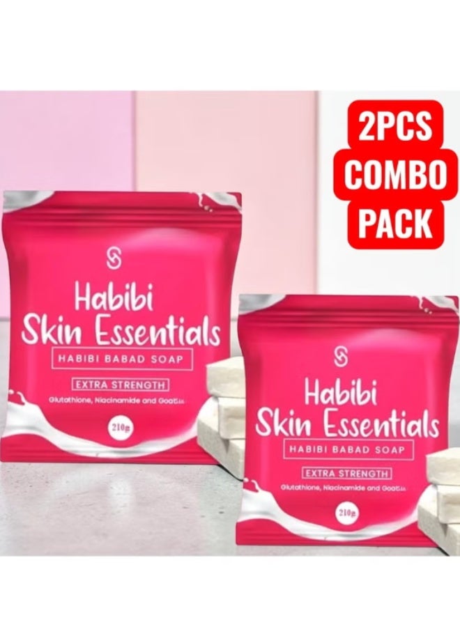 حبيبي Habibi Babad Soap 2PC Combo 2x210g – Glutathione, Niacinamide & Goat Milk for Brightening, Hydrating & Smooth Skin - Image 1
