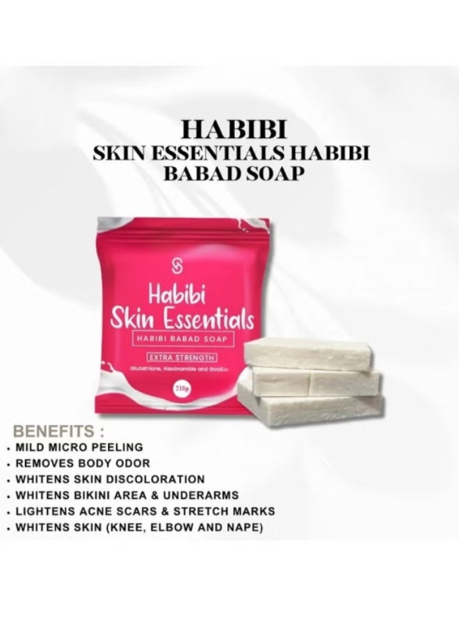 حبيبي Habibi Babad Soap 2PC Combo 2x210g – Glutathione, Niacinamide & Goat Milk for Brightening, Hydrating & Smooth Skin - Image 3