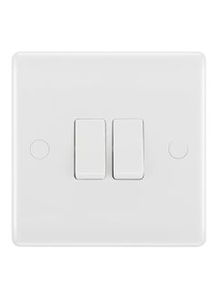 BG BG Nexus 20 Amp Double 2 Way 10AX Plate Switches Round Edge  - Image 1