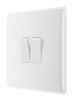 BG BG Nexus 20 Amp Double 2 Way 10AX Plate Switches Round Edge  - Image 2