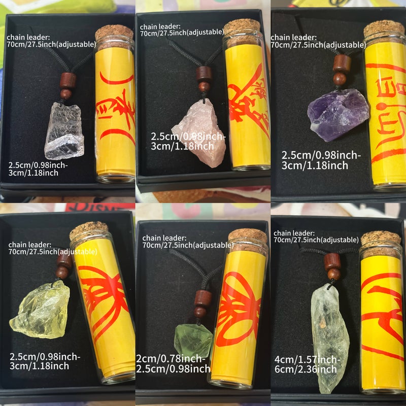 A Set Of Traditional Chinese Amulets And Energy Crystals Light Green Crystal Academic Bottle For Good Fortune Prosperity Business Success Wealth Happy Marriage Family Harmony Safety - Image 2