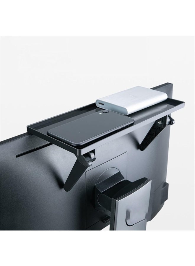 Adjustable Screen Top Shelf for TV and Monitor, Universal Router Holder and Receiver Stand, Space Saving Organizer for Media Box and Electronics - Image 1