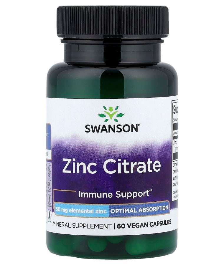 Zinc Citrate 50 mg 60 Capsules