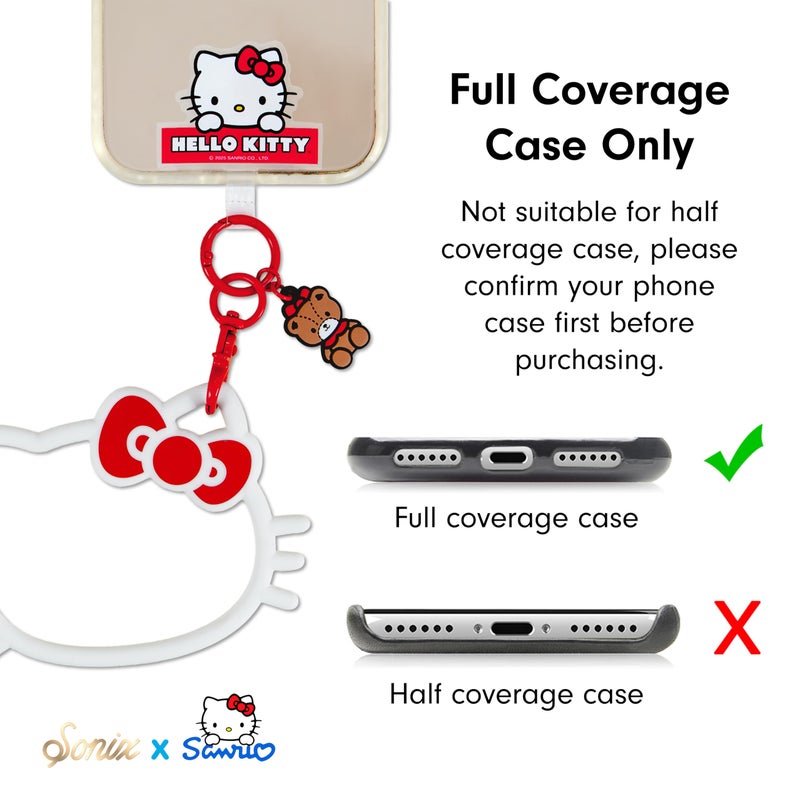 Sonix x Sanrio Phone Bangle Bracelet, Silicone Character Wristlet - Detachable Key Ring Bracelet with Tether Tab, Universal Compatibility | Hello Kitty - Image 3