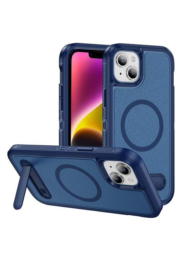 Case For iPhone 14 Plus Guard MagSafe Holder Matte PC Hybrid TPU Phone Case