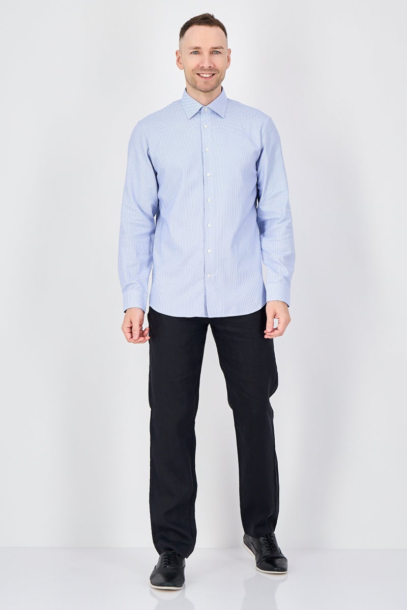 SELECTED Men Slim Fit Textured Long Sleeve Casual Shirt, Multicolor - Image 4