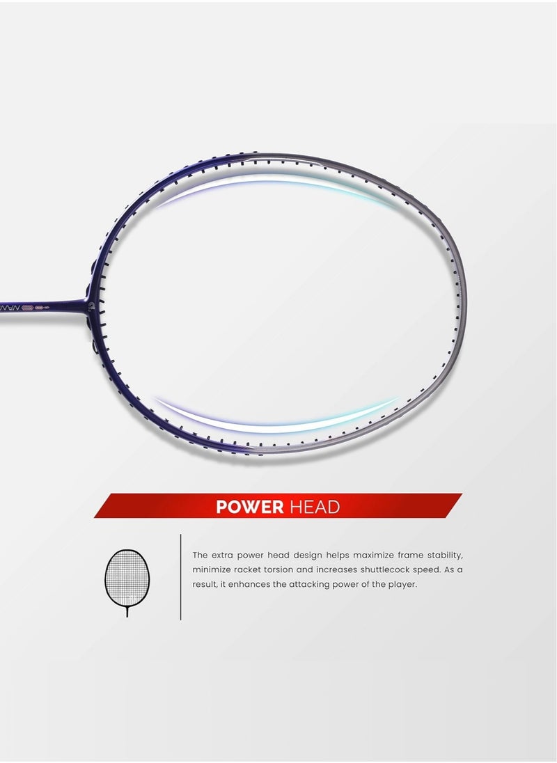 Apacs - Nano Fusion Speed 722 Ultra Light 77g Badminton Racket | Japanese Graphite Frame | 30LBS Tension | Medium Flex | Even Balance (285±5mm) - Image 1