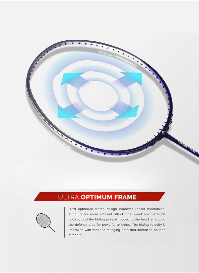 Apacs - Nano Fusion Speed 722 Ultra Light 77g Badminton Racket | Japanese Graphite Frame | 30LBS Tension | Medium Flex | Even Balance (285±5mm) - Image 1